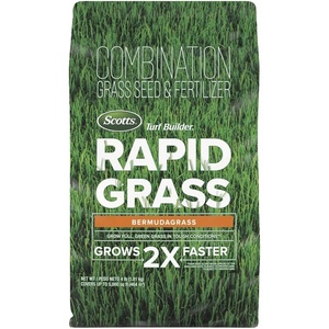 image:imageScotts Turf Builder Rapid Grass Bermudagrass Grass Seed with Fertilizer for Full Green Grass in Tough Conditions 1 lb4 lb