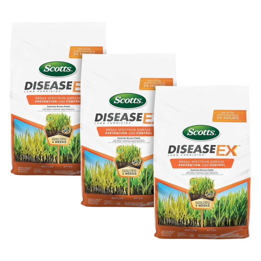 image:imageScotts DiseaseEx Lawn Fungicide for Lawn Care  Controls and Prevents Brown Patch Pythium Blight and More as Listed Treats Up to 5000 sq ft 10 lbs10 lbsPack of 3