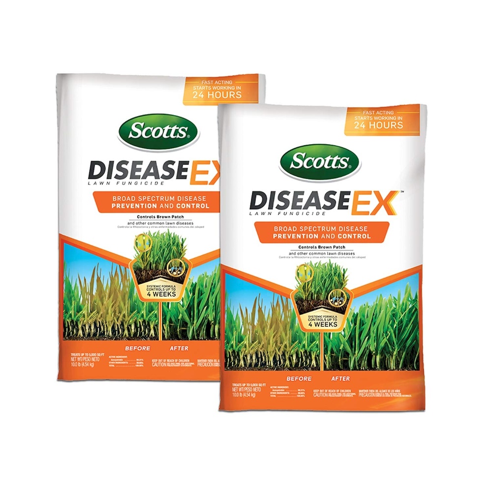 image:imageScotts DiseaseEx Lawn Fungicide for Lawn Care  Controls and Prevents Brown Patch Pythium Blight and More as Listed Treats Up to 5000 sq ft 10 lbs5 000 sq ft 2Pack