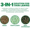 image:imageScotts Turf Builder ThickR Lawn Sun and Shade  Combination Grass Seed Lawn Fertilizer and Soil Improver Thickens Thin Grass Covers 1200 sq ft 12 lb40 lb
