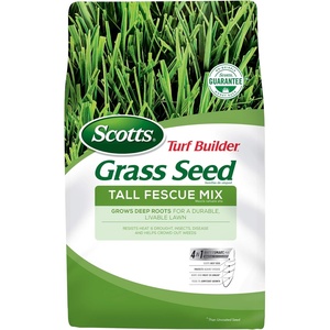 image:imageScotts Turf Builder Grass Seed Tall Fescue Mix  Durable to Resist Harsh Conditions Lawn Seed Grass Fertilizer amp Soil Improver Covers up to 1400 sq ft 56 lb40 lb