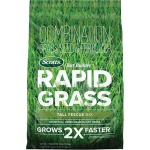 image:imageScotts Turf Builder Rapid Grass Tall Fescue Mix  Combination Grass Seed and Fertilizer for Lawns Lawn Seed That Grows in Just Weeks 56 lbs16 lb