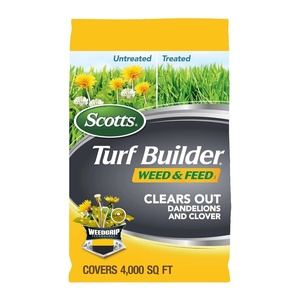 image:imageScotts Turf Builder Weed and Feed5  Weed Killer Plus Lawn Fertilizer Lawn Weed Killer Controls Dandelion and Clover Grass Fertilizer for Up to 4000 sq ft 1132 lb4 000 sq ft