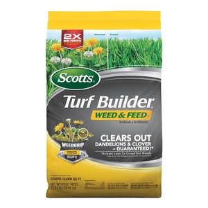 image:imageScotts Turf Builder Weed and Feed5  Weed Killer Plus Lawn Fertilizer Lawn Weed Killer Controls Dandelion and Clover Grass Fertilizer for Up to 4000 sq ft 1132 lb15 000 sq ft