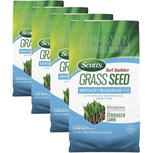 image:imageScotts Turf Builder Grass Seed Kentucky Bluegrass Mix  Grass Seed Plus Lawn Fertilizer and Soil Improver Grows Dense Green Turf Covers Up to 3730 sq ft 56 lb56 lb Pack of 4
