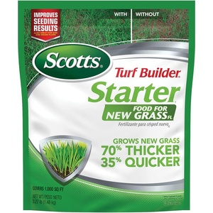 image:imageScotts Turf Builder Starter Food for New Grass 15 lb  Lawn Fertilizer for Newly Planted Grass Also Great for Sod and Grass Plugs  Covers 5000 sq ftFlorida