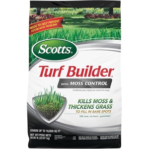 image:imageScotts Turf Builder Triple Action for Moss Control  Moss Killer and Lawn Fertilizer Lawn Care Covers Up to 4000 sq ft 20 lb10 000 sq ft