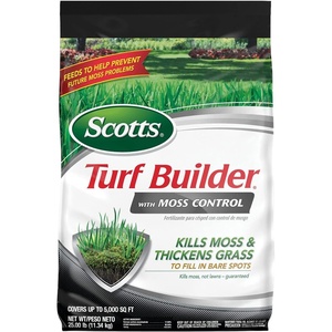 image:imageScotts Turf Builder Triple Action for Moss Control  Moss Killer and Lawn Fertilizer Lawn Care Covers Up to 4000 sq ft 20 lb5 000 sq ft