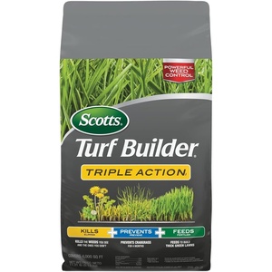 image:imageScotts Turf Builder Triple Action1  Weed Control Lawn Weed Killer Crabgrass Preventer and Grass Fertilizer for Lawns Covers 4000 sq ft 1131 lb
