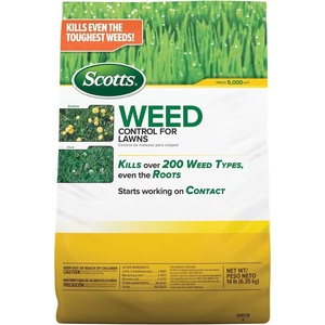 image:imageScotts Weed Control for Lawns Weed Killer Kills Over 200 Weed Types Including Dandelion and Clover 5000 sq ft 14 lbs Yellow