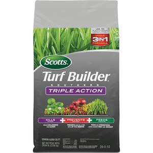 image:imageScotts Turf Builder Southern Triple Action Fertilizer  Weed Killer Fire Ant Preventer  4000 Sq Ft8 000 sq ft Single