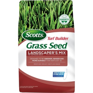 image:imageScotts Turf Builder Grass Seed Landscapers Mix for Tall Fescue Lawns 7lb  Heat Drought Insect and Disease Resistant Lawn Seed Covers up to 1750 sq ft20 lb