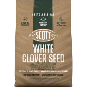 image:imageOM Scott amp Sons White Clover Seed 2 lbs  Clover Lawn Seed for a Naturally Low Maintenance Yard Covers 1000 sq ft